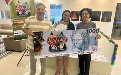 CDL realiza o 3ª sorteio do Natal a Mil e entrega vales-compras de R$ 1 mil a contemplados do 2º sorteio